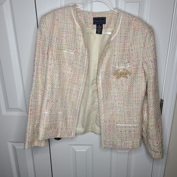 Retro Woven Tweed Laura Scott Janet Sz 18 - Picture 3 of 7
